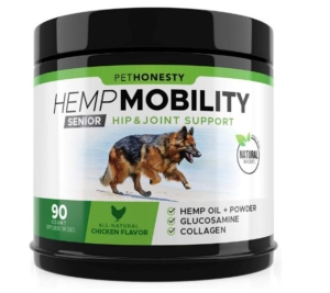 Pet Honesty Hemp Hip & Joint Supplement for Senior Dogs