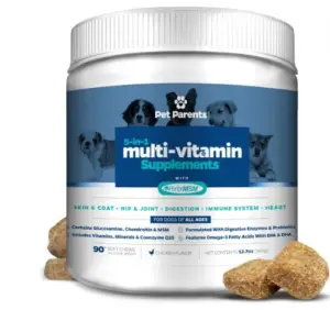 Pet Parents USA Dog Multivitamin 4g 90 Count- Omega 3 for Dogs + Dog Glucosamine Chondroitin for Dogs Joint Health + Dog Probiotics + Dog Immunity, Vitamins for Dogs & Puppy Vitamins