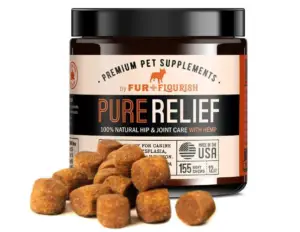 Premium Pet Supplements Fur and Flourish Hemp Oil Joint Supplement for Dogs