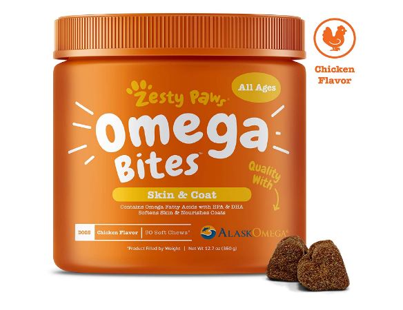 Zesty Paws Omega 3 Alaskan Fish Oil Chews for Dogs